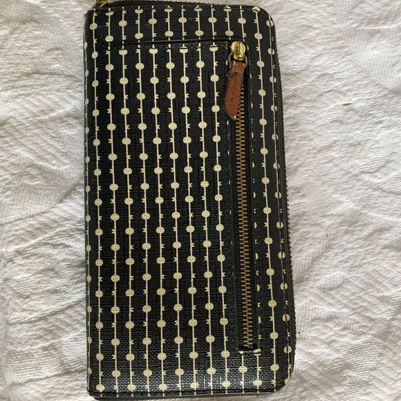 FOSSIL Key Print ZIP AROUND WRISTLET WALLET - Picture 5 of 8